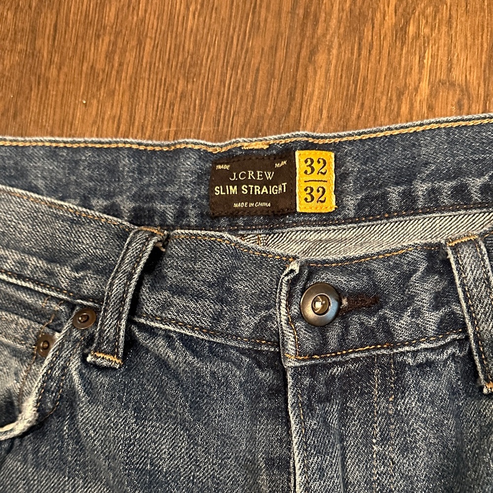 J. Crew Slim Straight 32 x 32 Denim Jeans